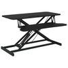 vidaXL Bureau verstelbaar 90x40x(13-41,5) cm staal en bewerkt hout