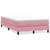 vidaXL Boxspring zonder matras fluweel roze 120x210 cm