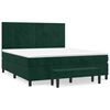 vidaXL Boxspring met matras fluweel donkergroen 160x200 cm
