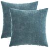 vidaXL Kussensloop 2 st HEERLEN Blauw 35 x 35 cm Chenille Stof