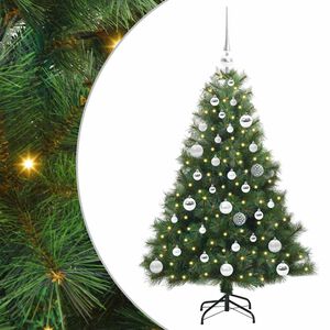 vidaXL Kunstkerstboom met 150 LED met standaard Groen 120 cm PE en PVC