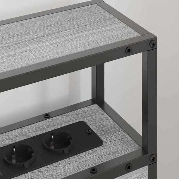 vidaXL Opberghoofdbord met plank Grijs sonoma 75 cm Bewerkt hout