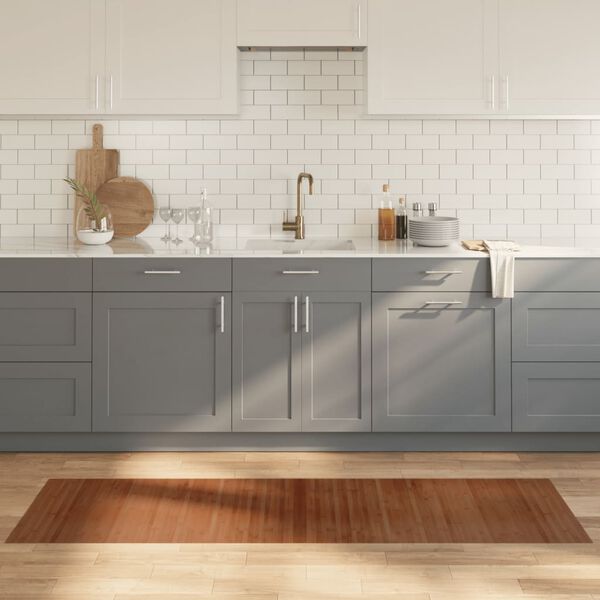 vidaXL Vloerkleed rechthoekig 60x200 cm bamboe bruin