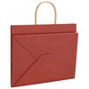 vidaXL Papieren zakken 50 st met hengsels 32x22x24 cm rood