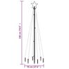 vidaXL Kerstboom met grondpin 108 LED's blauw 180 cm