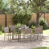 vidaXL Tuin eettafelset 7 pcs Grijs poly rattan