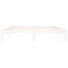 vidaXL Bedframe massief grenenhout wit 160x200 cm