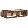 vidaXL Bedframe met lade Gerookt eiken 90 x 190 cm Bewerkt hout