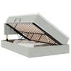 vidaXL LED Opslagbed met Matras Lichtgrijs 120 x 200 cm Fluweel