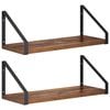vidaXL Wandschappen 2 st Oud hout 40 x 16 x 15,5 cm