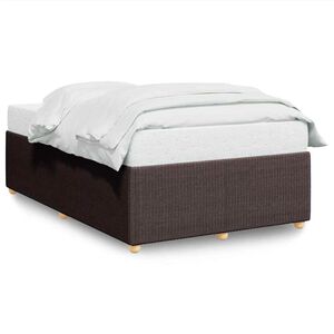 vidaXL Bedframe zonder matras 120x200 cm stof donkerbruin