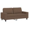 vidaXL Tweezitsbank 140 cm stof bruin