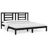 vidaXL Bedframe massief grenenhout zwart 200x200 cm