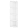 vidaXL Hoekplank 4-laags 41,5 x 41,5 x 143 cm Bewerkt hout Wit