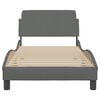 vidaXL Bedframe "Dover" 90x200 cm stof donkergrijs