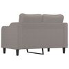 vidaXL Tweezitsbank 120 cm stof taupe