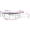 vidaXL Bedframe massief hout zwart 140x190 cm