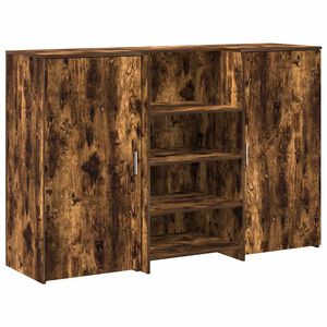 vidaXL Receptiebalie 155x50x103,5 cm bewerkt hout gerookt eikenkleurig
