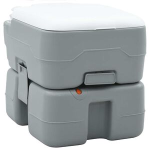 vidaXL Camping Toilet Grijs en Wit 41,5 x 36,5 x 37,5 cm Polyetheen