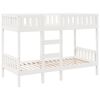 vidaXL Stapelbed 90x190 cm massief grenenhout wit