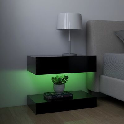 vidaXL Tv-meubelen 2 st met LED-verlichting 60x35 cm zwart
