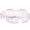 vidaXL 6-delige Loungeset met kussens massief douglas vurenhout
