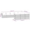 vidaXL 10-delige Loungeset met kussens poly rattan grijs