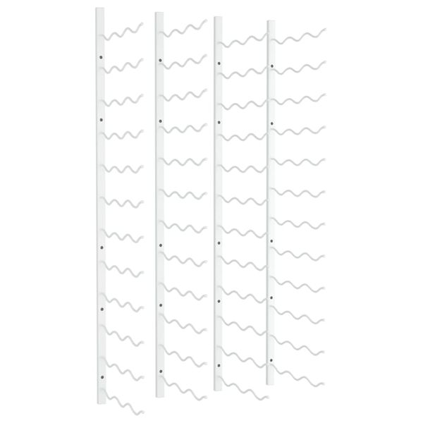 vidaXL Wijnrekken 2 st voor 36 flessen wandmontage ijzer wit