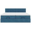 vidaXL Ottoman bed met matrassen en LED's 180x200cm fluweel