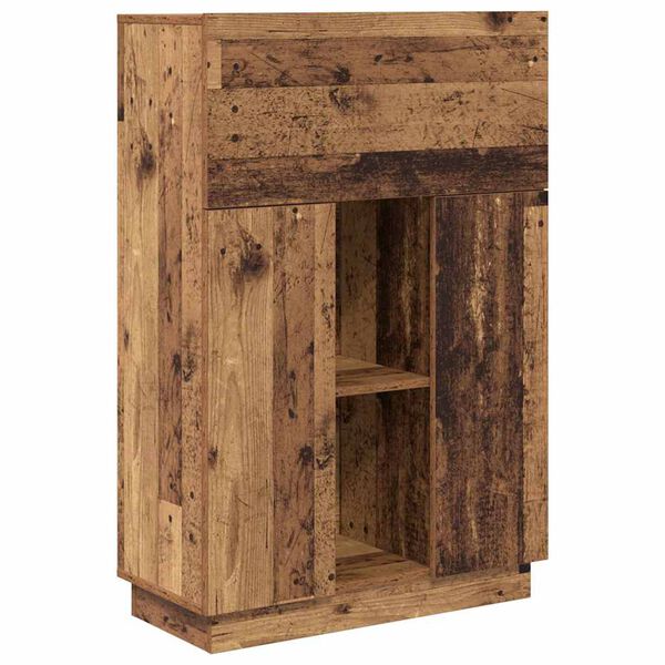 vidaXL Bureau met plank Oud Hout 71,5 x 31,5 x 106,5 cm Bewerkt hout
