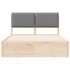 vidaXL Bedframe met Gevoerd Hoofdgedeelte Lichtgrijs 150 x 200 cm