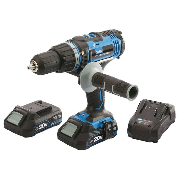 Draper Tools Combiboormachine met 2 x 2 Ah accu Storm Force 20 V 50 Nm