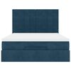 vidaXL Ottoman bed met matrassen 140x190cm fluweel donkerblauw