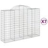 vidaXL Schanskorven 7 st gewelfd 200x50x140/160 cm ijzer