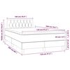 vidaXL Boxspring met matras en LED fluweel lichtgrijs 120x200 cm