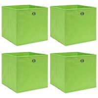 vidaXL Opbergboxen 4 st 32x32x32 cm stof groen