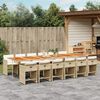vidaXL 13-delige Tuinset met kussens poly rattan beige