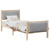 vidaXL Bedframe met hoofdeinde Lichtgrijs 75 x 190 cm Stof