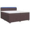 vidaXL Boxspringbed met matras Donkerbruin 200 x 200 cm Stof