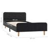 vidaXL Bedframe jute donkergrijs 90x200 cm