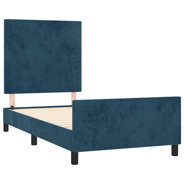 vidaXL Bedframe zonder matras 80x200 cm fluweel donkerblauw