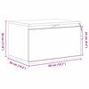 vidaXL Wandkastje met lade Zwart Eiken 50 x 36 x 30 cm Bewerkt hout