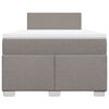 vidaXL Boxspring met matras stof taupe 120x200 cm
