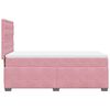 vidaXL Boxspring met matras fluweel roze 90x200 cm
