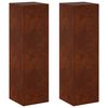 vidaXL Plantenstandaard 2 pcs Roestkleurig 30 x 30 x 100 cm