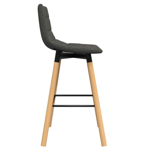 vidaXL Barkruk stof lichtgrijs