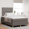 vidaXL Boxspringbed met matras met hoofdeinde Taupe 120 x 200 cm Stof