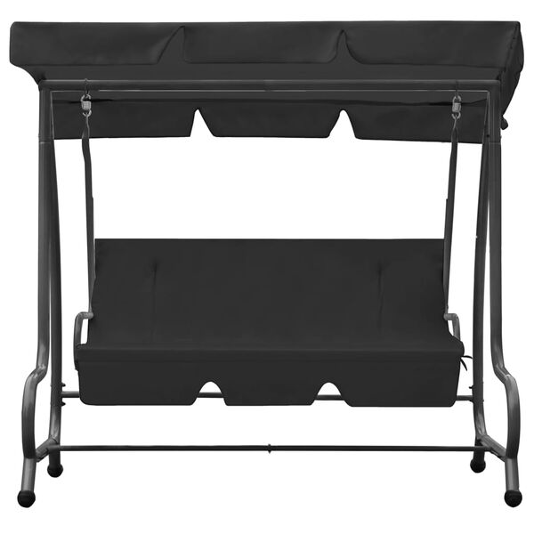 vidaXL Schommelbank voor buiten met luifel antraciet