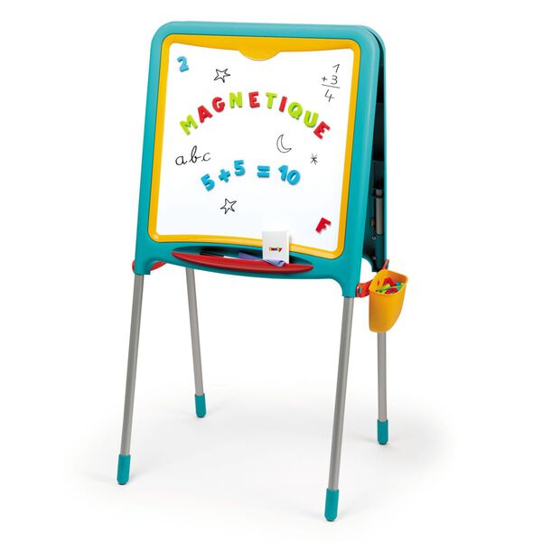 Smoby Kindertekenbord turquoise en geel