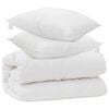 vidaXL Dekbed met Kussens met kussen 3 pcs Wit Microvezel